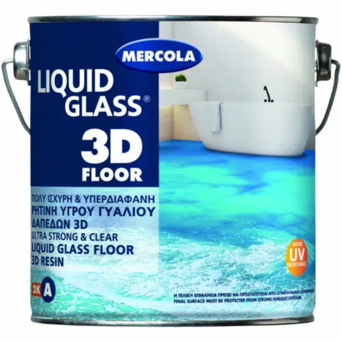 Mercola Υγρό Γυαλί Liquid Glass 3D Floor (Α+Β) Image